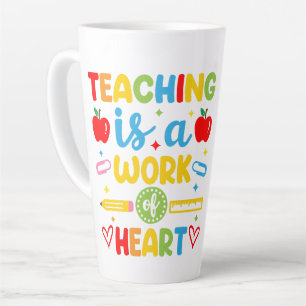 Lehren ist eine Herzensarbeit Lehrer-Geschenk Milchtasse