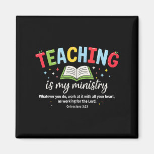 Lehren ist mein Dienst christlicher Lehrer Glaube Magnet
