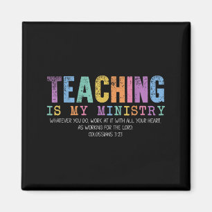 Lehren ist mein Dienst Gott Christlicher Lehrer Rü Magnet