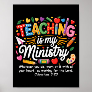 Lehren ist mein Dienst Gott Christlicher Lehrer Rü Poster