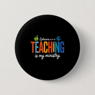 Lehren ist mein Dienst Schrift Christlich Jesus Button