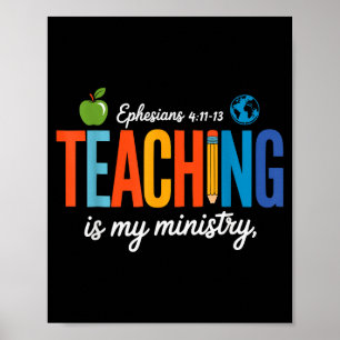 Lehren ist mein Dienst Schrift Christlich Jesus Poster