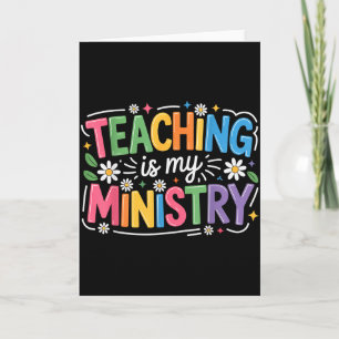 Lehren ist mein Ministerium-Blume Jesus Christlich Karte