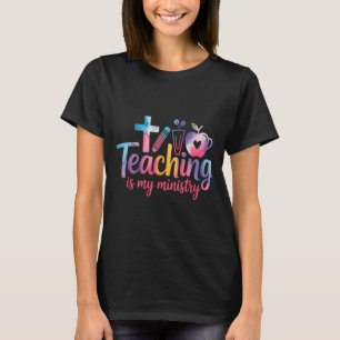 Lehren ist mein Ministerium-Blume Jesus Christlich T-Shirt