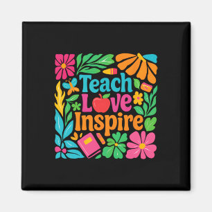 Lehren Liebe Inspirieren Lehrer Zurück zur Schule  Magnet