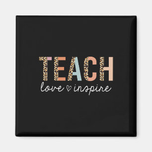 Lehren Liebe Inspirieren Leopard Ck Zur Schule Süß Magnet