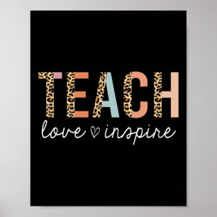 Lehren Liebe Inspirieren Leopard Ck Zur Schule Süß Poster