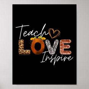 Lehren Liebe Inspirieren Leopard Safari Zurück zur Poster