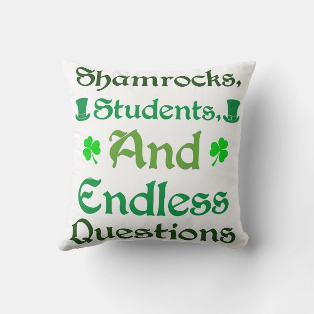 Lehren mit Luck St. Patrick's Day Edition Kissen (Rückseite)