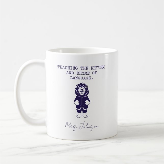 Lehren Rhythmus Reim der englischen Sprache Kaffeetasse (Links)