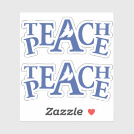 Lehren Sie den Single "Weiße Taube" und "Blau" Aufkleber