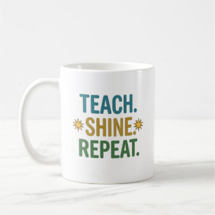 Lehren Sie Glanz Wiederholen Lehrer Motivationszit Kaffeetasse