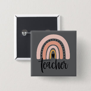 Lehren Sie Lehrer Liebe Inspirieren Geschenk Regen Button