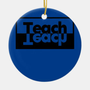 Lehren Sie Retro-Vintage-Lehrer Zurück zur Schule Keramik Ornament