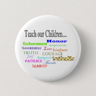 Lehren Sie unsere Kinder Button