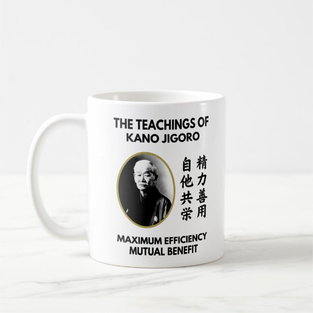 Lehren von Jigoro Kano Japanisch Judo Kaffeetasse (Links)