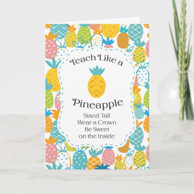 Lehren wie Ananas Karte (Vorderseite)