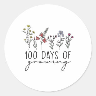 Lehrer 100 Tage des Wachstums 100 Tage Celebration Runder Aufkleber