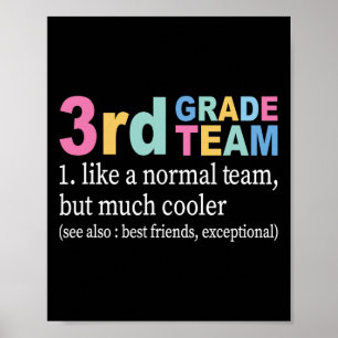 Lehrer 3. Klasse Team wie ein normales Team, aber  Poster