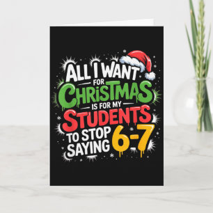 Lehrer 6-7 Sechs Sieben Ich Will, Dass Meine Schül Karte
