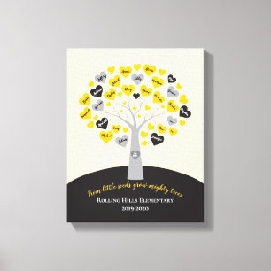 LEHRER-ABSCHLUSS-GESCHENK Baum-Gedächtnis-Andenke Leinwanddruck