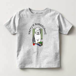 Lehrer Alte Englische Schafhunde (Grau 1) Niedlich Kleinkind T-shirt