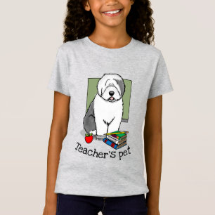 Lehrer Alte Englische Schafhunde (Grau 1) Niedlich T-Shirt