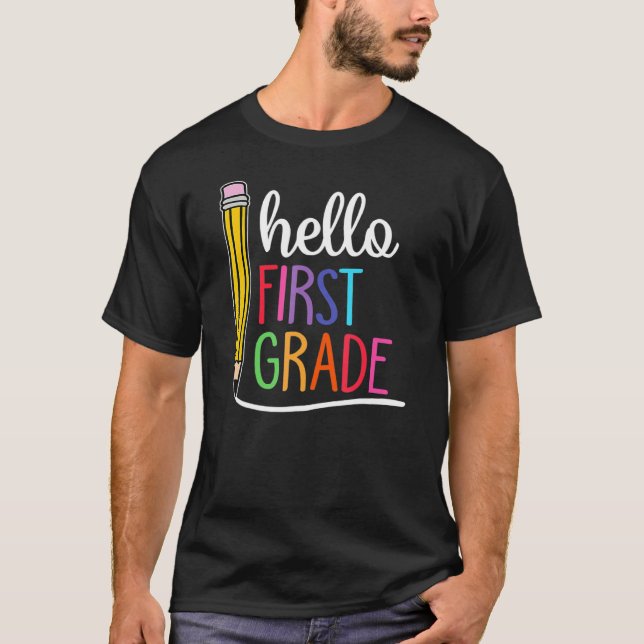 Lehrer an der Liebe Inspirierte den Rainbow Pencil T-Shirt (Vorderseite)