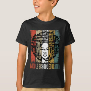 Lehrer an der Mittelschule Afro-Afrikanische Schwa T-Shirt