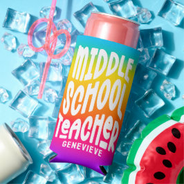 Lehrer an der Mittelschule Regenbogen Ombre Selters Dosenkühler