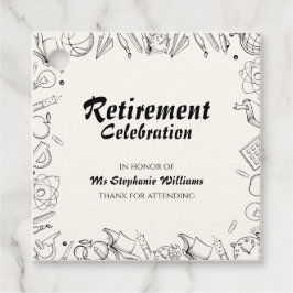 Lehrer an der Rentenschule - Party Geschenkanhänger