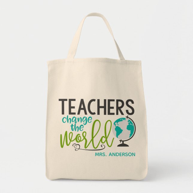 Lehrer ändern den Personalisierten Namen der Welts Tragetasche (Vorne)