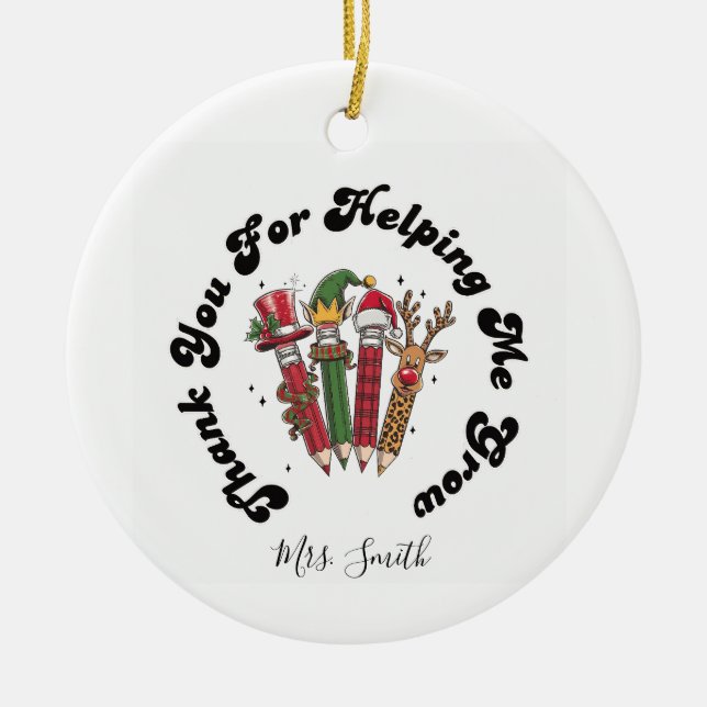 Lehrer Anerkennung Weihnachtsschmuck (Vorne)