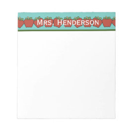 Lehrer Äpfel Notizblock