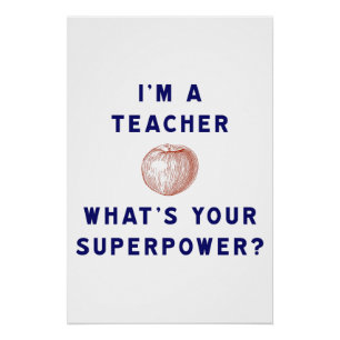 Lehrer Apfel Superkraft Klassenzimmer Dekoration