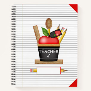Lehrer Apple Cupcake-Regeln große Notebook-PCs Notizbuch