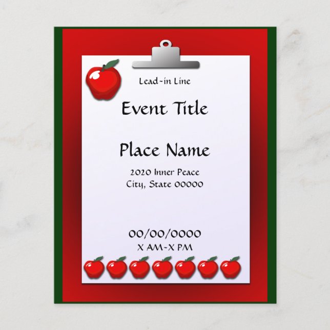 Lehrer Apple Small Event Flyer (Vorne)