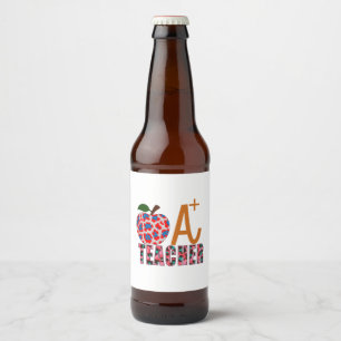 Lehrer Art Apple A Plus Lehrer Bierflaschenetikett