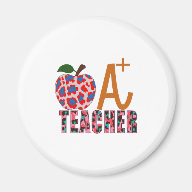 Lehrer Art Apple A Plus Lehrer Magnet (Vorne)