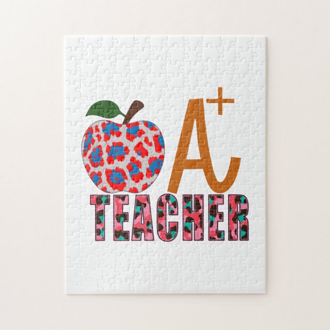 Lehrer Art Apple A Plus Lehrer Puzzle (Vertikal)