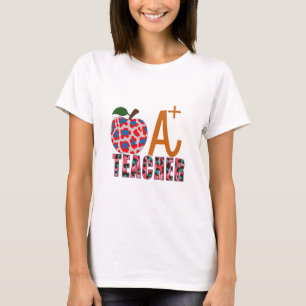 Lehrer Art Apple A Plus Lehrer T-Shirt