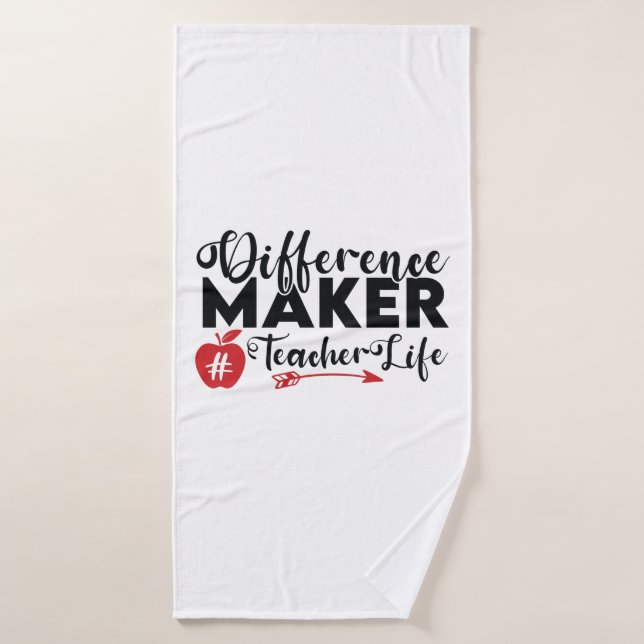 Lehrer Art Differenzial Maker Teacher Life Badehandtuch (Badehandtuch)
