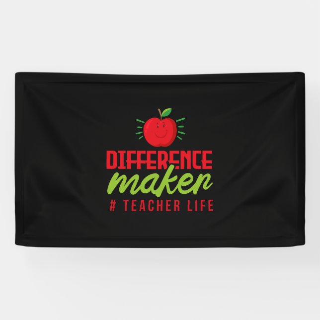 Lehrer Art Differenzial Maker Teacher Life Banner (Horizontal)