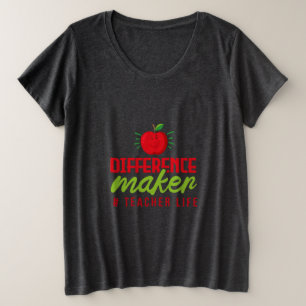 Lehrer Art Differenzial Maker Teacher Life Große Größe T-Shirt