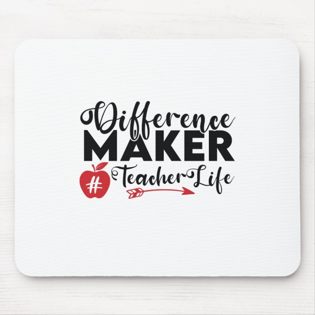Lehrer Art Differenzial Maker Teacher Life Mousepad (Vorne)