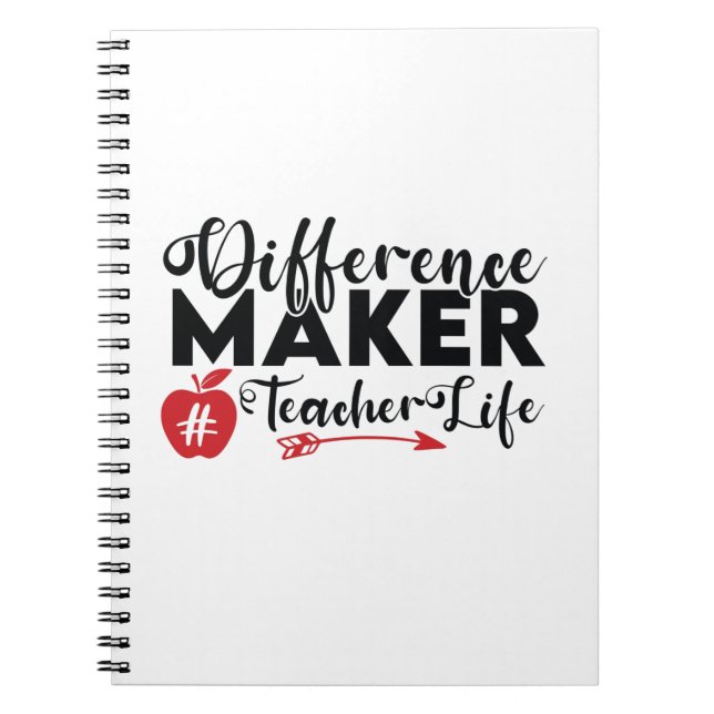 Lehrer Art Differenzial Maker Teacher Life Notizblock (Vorderseite)