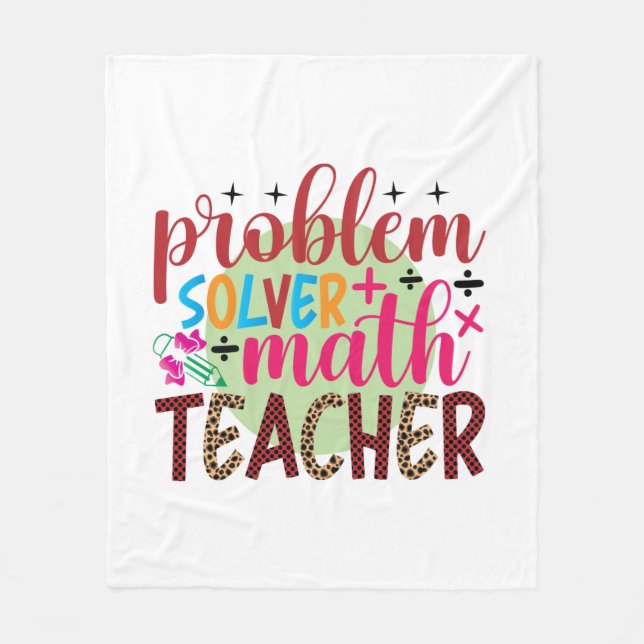Lehrer Art Problem Solver Mathematiker Lehrer Fleecedecke (Vorderseite)