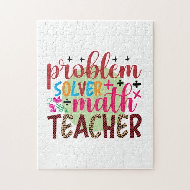 Lehrer Art Problem Solver Mathematiker Lehrer Puzzle (Vertikal)