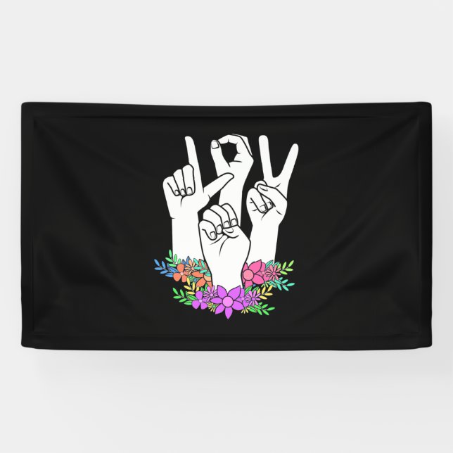 Lehrer ASL Handzeichen Banner (Horizontal)