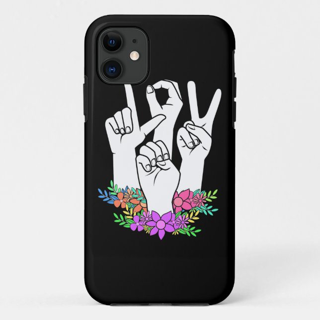 Lehrer ASL Handzeichen Case-Mate iPhone Hülle (Rückseite)